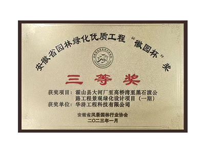 聊城荣获2022年度“徽林杯”奖三等奖